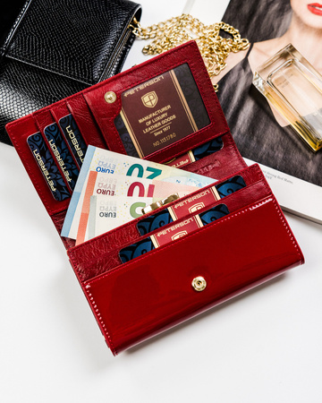 Damen Geldbörse aus Leder mit Schlangenledermuster – Peterson