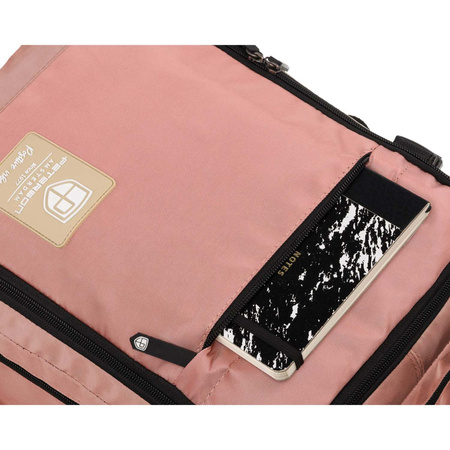 Geräumiger, reisetauglicher Kabinenrucksack mit USB in Rosa – Peterson