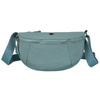 Blaue, zweifach unterteilte Damen Gürteltasche aus Polyester mit Reißverschluss – Peterson