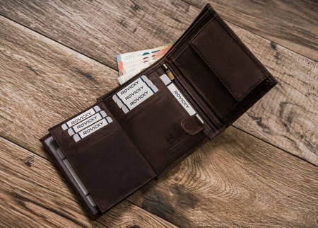 Große vertikale Herren Geldbörse aus Echtleder – Always Wild