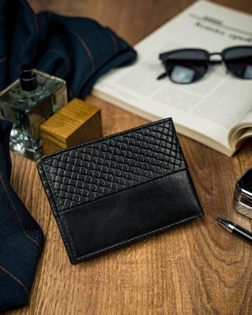 Schwarze Herren Geldbörse aus Echtleder – Forever Young®