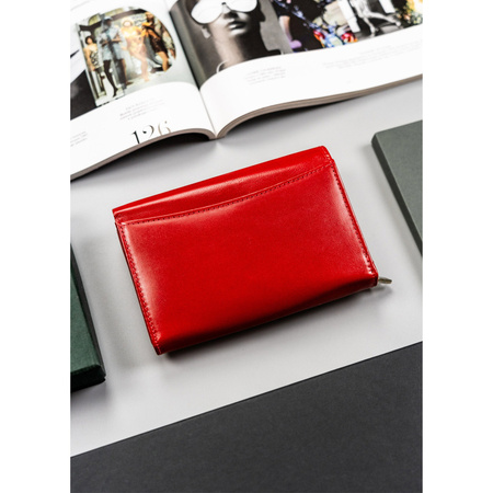 Moderne Damen Geldbörse in Rot mit RFID-Schutz – Peterson