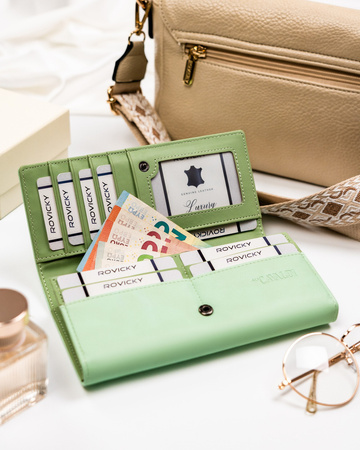 Große Damen Geldbörse Querformat aus Öko-Leder – 4U Cavaldi