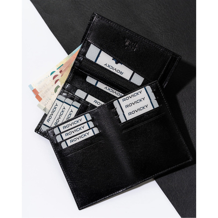 Große Herren Geldbörse aus echtem Leder – Rovicky