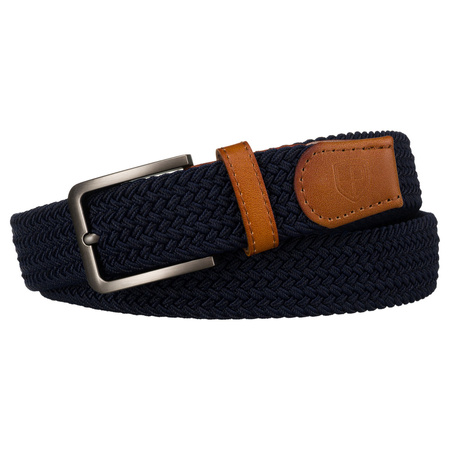 Geflochtener Herren Gürtel mit klassischer Schnalle in Silber – Peterson