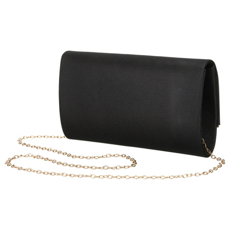 Schwarze, elegante Damenhandtasche aus synthetischem Gewebe - Rovicky