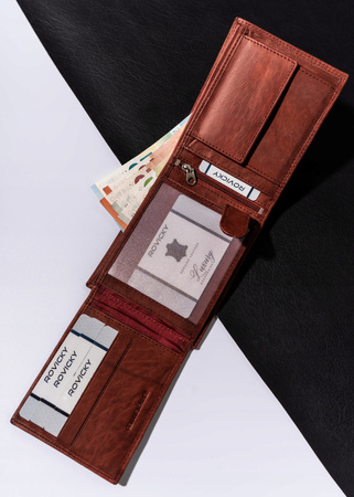Große Herren Geldbörse aus Leder, Querformat – Always Wild