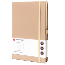 Notizbuch mit festem Einband in Khaki, liniert – Peterson
