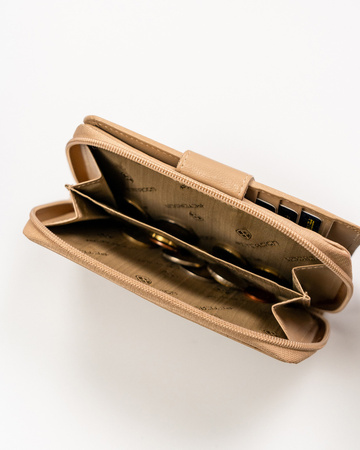 Große Damen Geldbörse aus Leder mit Druckknopf – Peterson