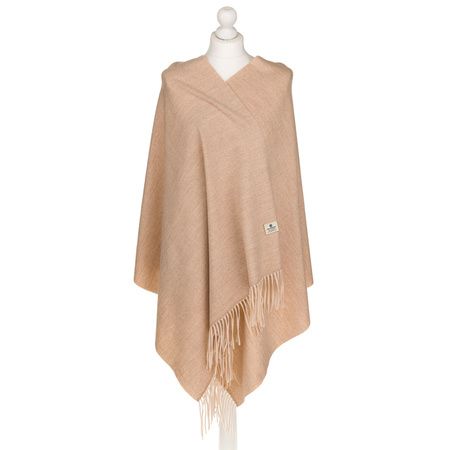 Klassischer Damen Schal mit Fransen in Beige – Peterson