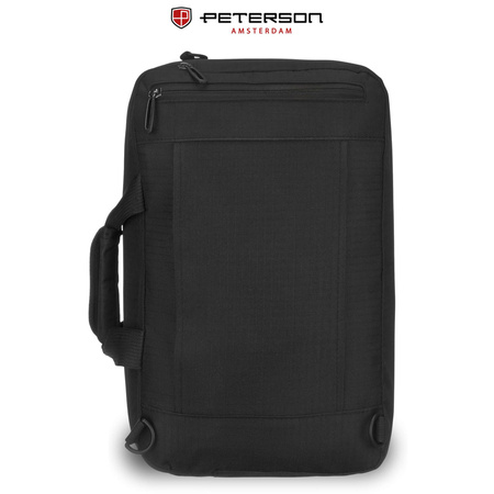 Reiserucksack in schwarz mit Reißverschluss, ideal für Handgepäck – Peterson