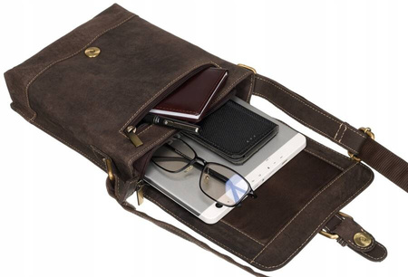 Herren Umhängetasche aus Leder mit verstellbarem Gurt – Always Wild