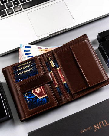 Große Herren Geldbörse aus Leder – Peterson
