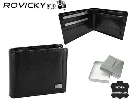 Große Herren Geldbörse aus Leder mit RFID-Schutz – Rovicky