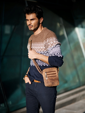 Herren Umhängetasche aus Leder – Always Wild