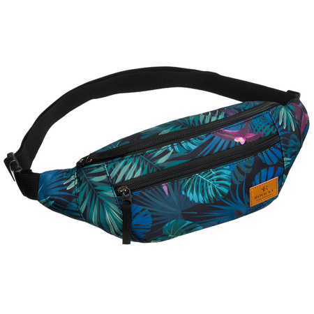Damen Gürteltasche aus Polyester mit modischem Pflanzenmuster und verstellbarem Gurt – Rovicky