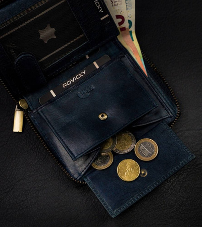 Große Herren Geldbörse aus Leder im Hochformat mit RFID-Schutz – Always Wild