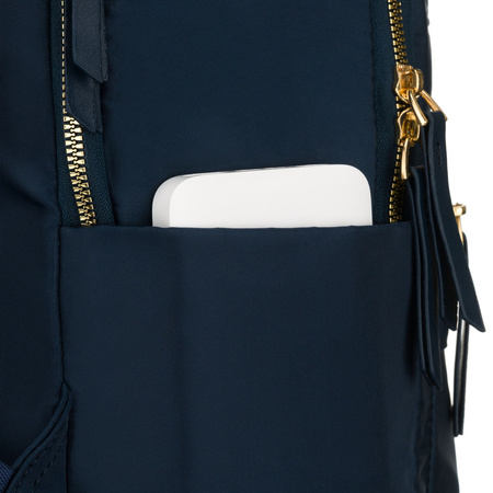 Zweifach unterteiltes, marineblaues Damen-Rucksack aus Polyester - Peterson