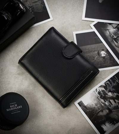 Klassische Herren Geldbörse mit Ziernähten – Cavaldi