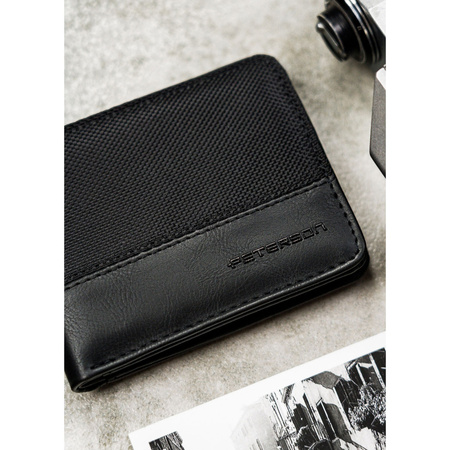 Moderne Herren Geldbörse in Schwarz mit RFID-Schutz – Peterson