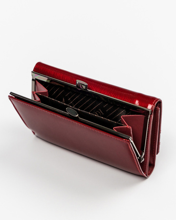 Elegante Damen Geldbörse aus Leder mit Bügelverschluss – Cavaldi