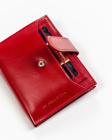 Damen Geldbörse aus Leder mit Druckknopf – Peterson