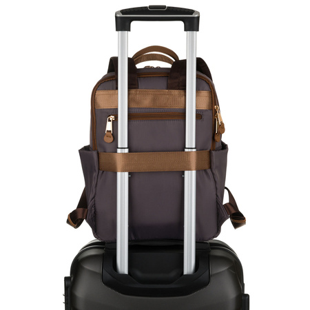 Grauer, städtischer Damen-Rucksack aus Nylon – Peterson