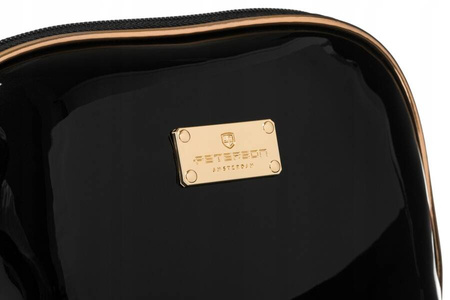 Elegante Damen Kosmetiktasche aus schwarzem, wasserabweisendem Material – Peterson