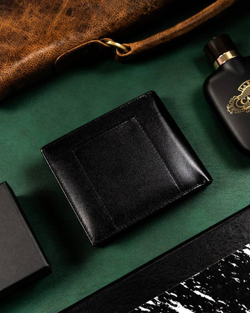 Geschenkset: Herren Geldbörse aus Leder und Schlüsselanhänger – Rovicky