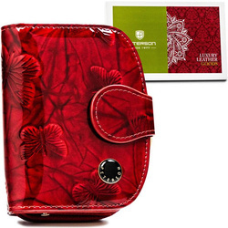 Kleine rote Damen Geldbörse mit RFID-Schutz und Bügelverschluss – Peterson