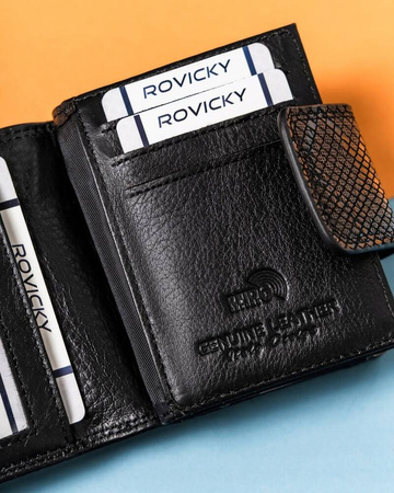 Kleine Damen Geldbörse aus Leder mit Druckknopf und Bügelverschluss – Lorenti