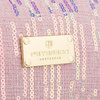 Rosa Kosmetiktasche aus Polyester, verziert mit Pailletten, ein Fach – Peterson