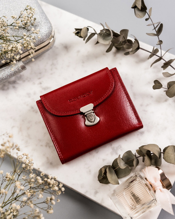 Damen Geldbörse aus Leder mit dekorativem Verschluss – Rovicky