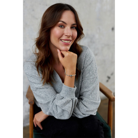 Silberner Charm Herz mit Anhängern für Modulararmband – Peterson