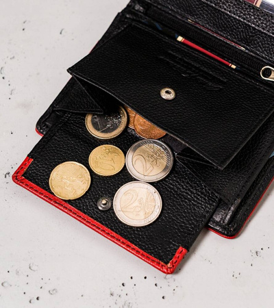 Herren Geldbörse aus Echtleder mit Kontrastnähten – Peterson