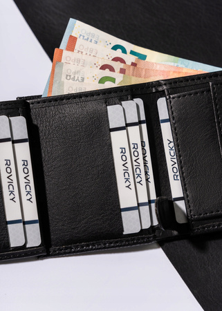 Kompakte, vertikale Herren Geldbörse aus Öko-Leder – 4U Cavaldi