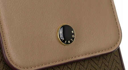 Mini Damen Umhängetasche-Portemonnaie aus Öko-Leder mit Zierblende – Peterson