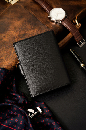 Große Herren Geldbörse aus Leder mit Druckknopf – 4U Cavaldi