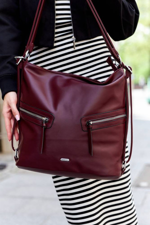 Klassische, geräumige Damentasche aus Öko-Leder – Rovicky