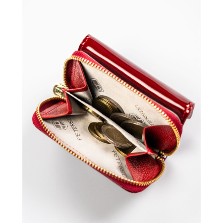 Kleine Damen Geldbörse rot aus Leder – Peterson