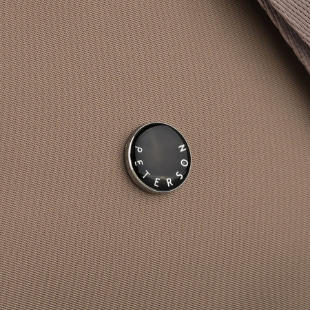 Damen-Umhängetasche aus Polyester, dunkelbeige, zweifächrig – Peterson