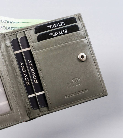 Kleine Damen Geldbörse aus Leder mit Druckknopf – 4U Cavaldi