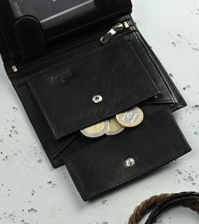 Große Herren Geldbörse aus Leder mit RFID-Schutz – Rovicky