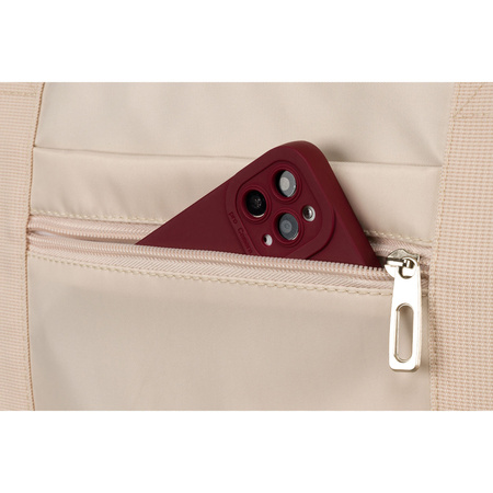 Sport-Reisetasche aus Polyester in Beige, mit zwei Fächern – Peterson