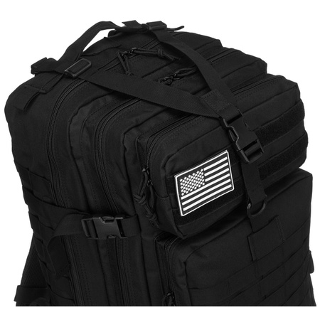 Großer, taktischer Militärrucksack aus Nylon in Schwarz – Peterson