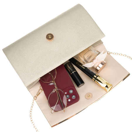 Damen-Clutch in goldener Farbe aus Kunstleder – Rovicky