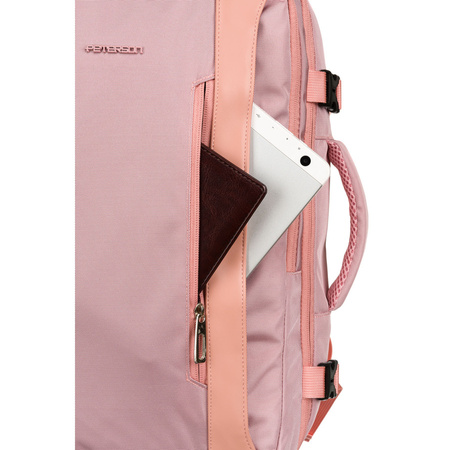 Rucksack mit Laptopfach aus pinkfarbener Cordura mit verstellbaren Trägern – Peterson