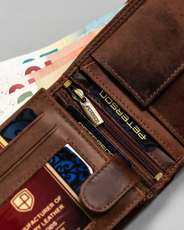 Herren Geldbörse aus Leder mit Zierprägung – Peterson