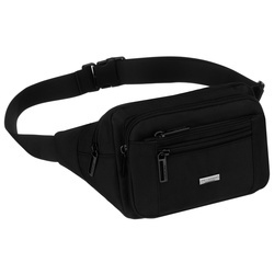 Peterson Herren-Gürteltasche schwarz, mit Reißverschluss, ein Fach