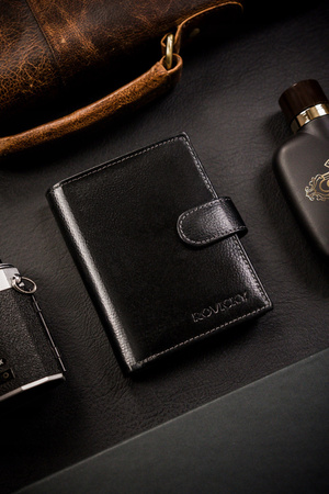 Große Herren Geldbörse aus Leder im Hochformat – Rovicky